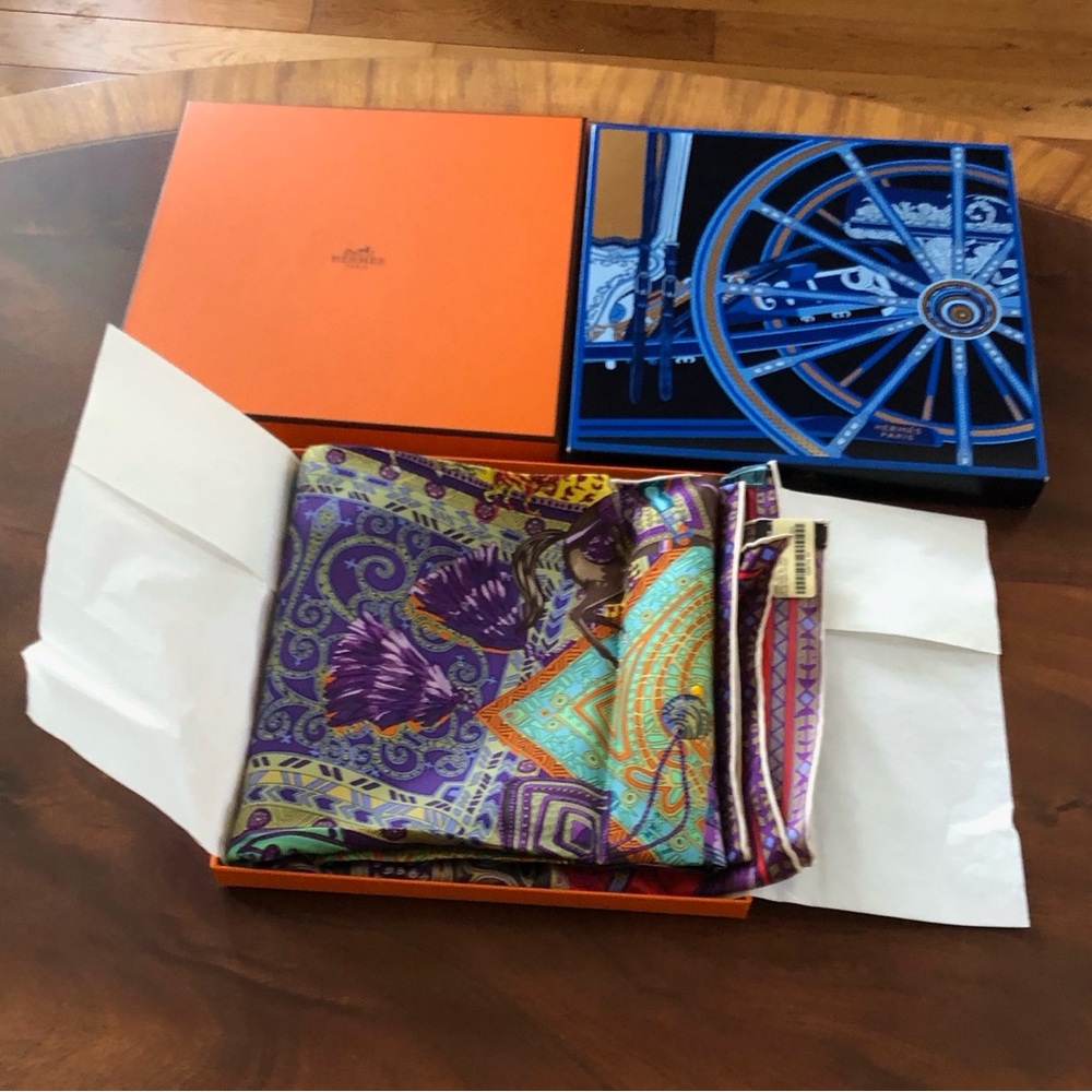 Brand new - Hermes scarf.  39x39 square. Never used never out of the box.